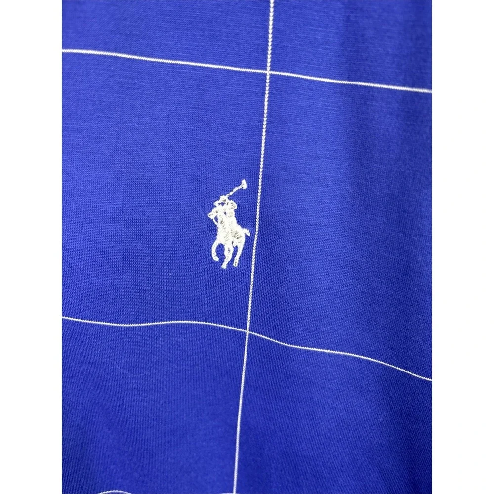Polo Ralph Lauren Golf Vtg Golf Polo Shirt Mens Size M‎ Navy Pattern Window Pane